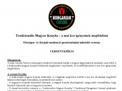 Tradicionális Magyar Konyha – VERSENYKIÍRÁS