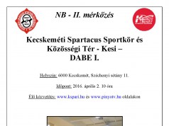 NB II-es asztaltenisz mérkőzés Kecskeméten