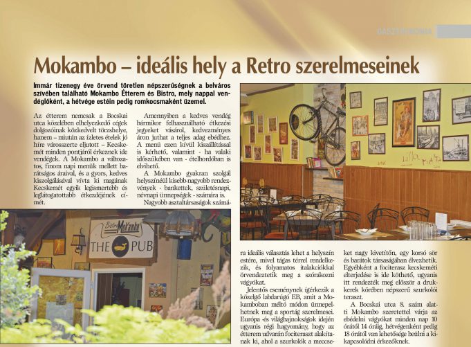 Mokambo- ideális hely a Retro szerelmeseinek