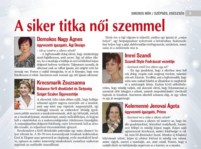 A siker titka női szemmel
