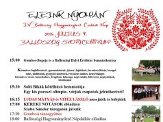 IV. Eleink Nyomán Hagyományőrző nap Ballószögön
