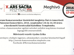 Ars-Sacra Fesztivál Kecskeméten