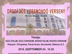 Országos Versmondó Verseny a Cifrapalotában