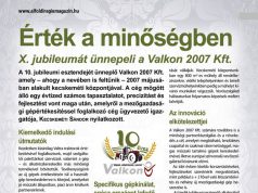 Érték a minőségben – Valkon 2007 Kft.