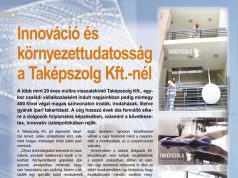 Innováció és környezettudatosság a Taképszolg Kft.-nél
