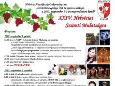 Szüreti mulatság és főzőverseny a XXIV. Helvéciai Szüreti Napokon – PROGRAMOK