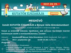 Kutatók Éjszakája a Bányai Júlia Gimnáziumban