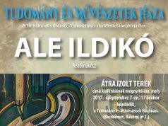 Ale Ildikó festőművész Átrajzolt terek című kiállításának meghívója
