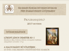Októberi programok a Népi Iparművészeti Gyűjteményben