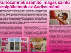 Kuriózumnak számító, magas szintű szolgáltatások az Audissimánál