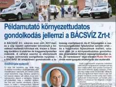 Példamutató környezettudatos gondolkodás jellemzi a BÁCSVÍZ Zrt-t