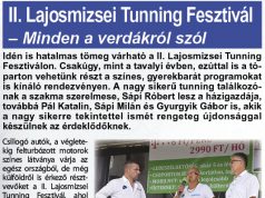 II. Lajosmizsei Tunning Fesztivál – Minden a verdákról szól