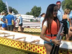 A Balaton közepén evezhettek a családok is