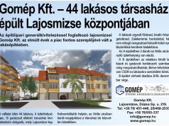 Gomép Kft. – 44 lakásos társasház épült Lajosmizse központjában