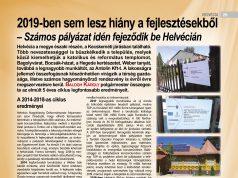 2019-ben sem lesz hiány fejlesztésekből – számos pályázat idén fejeződik be Helvécián