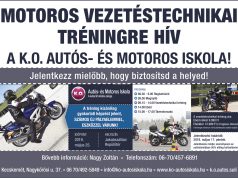 Motoros vezetéstechnikai tréningre hív a K.O. Autós- és Motoros Iskola