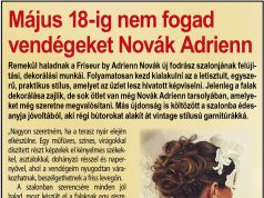 Május 18-ig nem fogad vendégeket Novák Adrienn