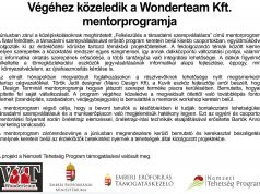 Végéhez közeledik a Wonderteam Kft. mentorprogramja