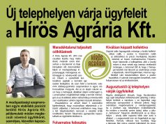 Új telephelyen várja ügyfeleit a Hiröd Agárira Kft.
