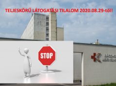 Lakossági tájékoztatás teljeskörű látogatási tilalom elrendeléséről