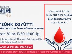 Véradást szervez a Kecskeméti Katona József Nemzeti Színház