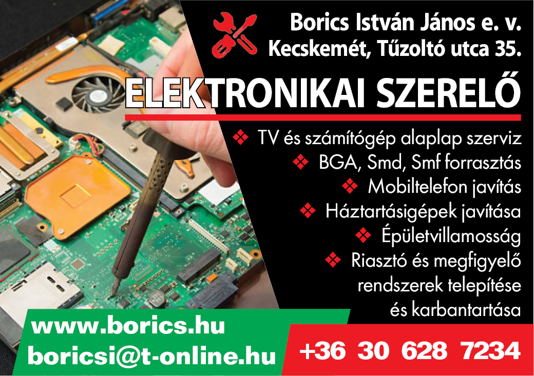Borics István János e.v. Elektronikai Szerelő