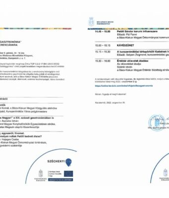 Petőfi és a gasztronómia – Értéktár Konferencia