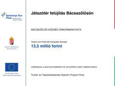 Játszótér felújítás Bácsszőlősön
