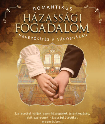 Romantikus házassági fogadalom megerősítés a Városházán