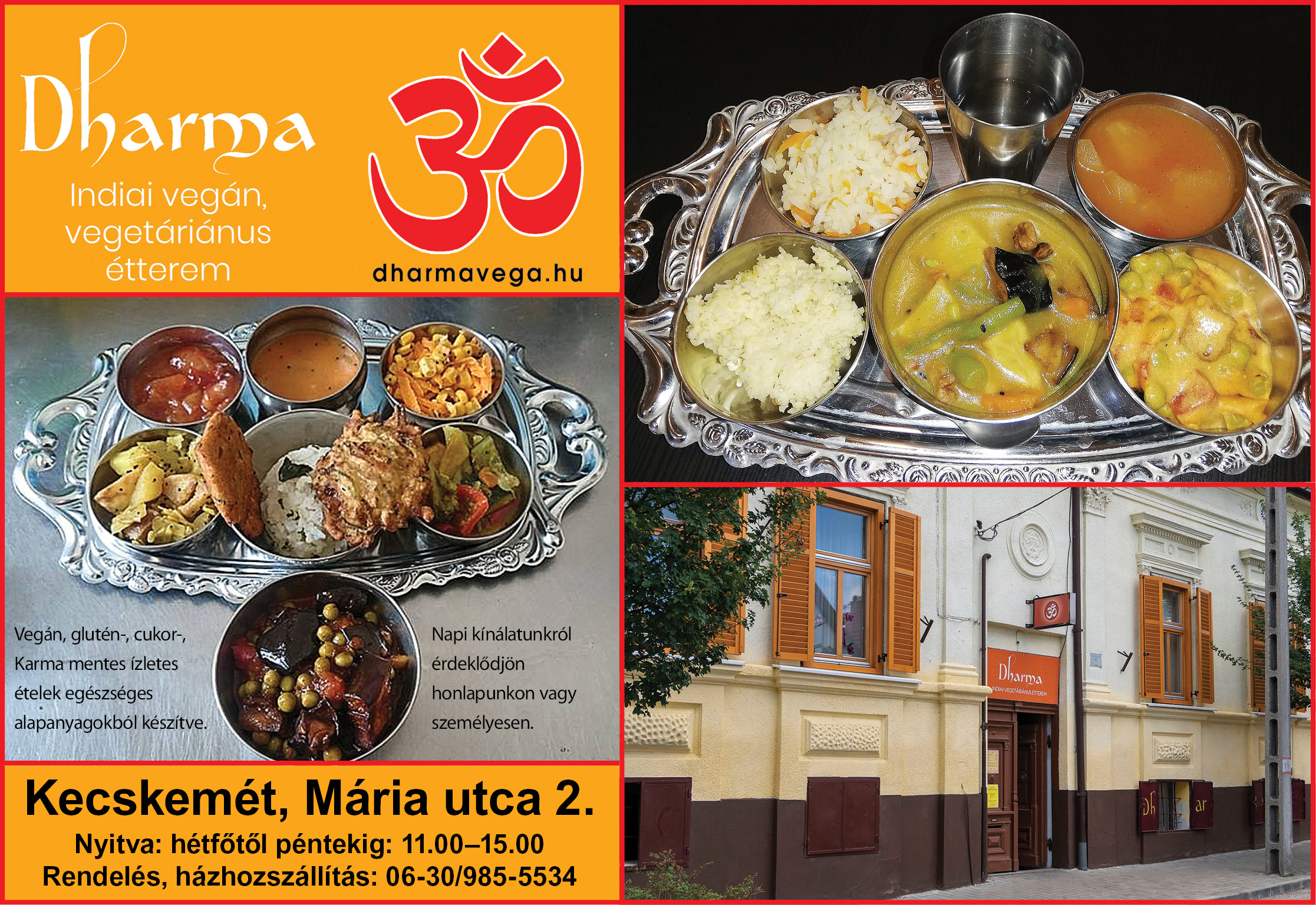 Dharma indiai vegán, vegetáriánus étterem