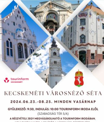 Nyári városnéző séták vasárnaponként Kecskeméten