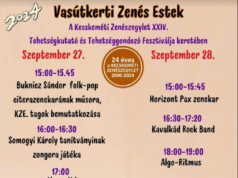 Vasútkerti Zenés Estek programja