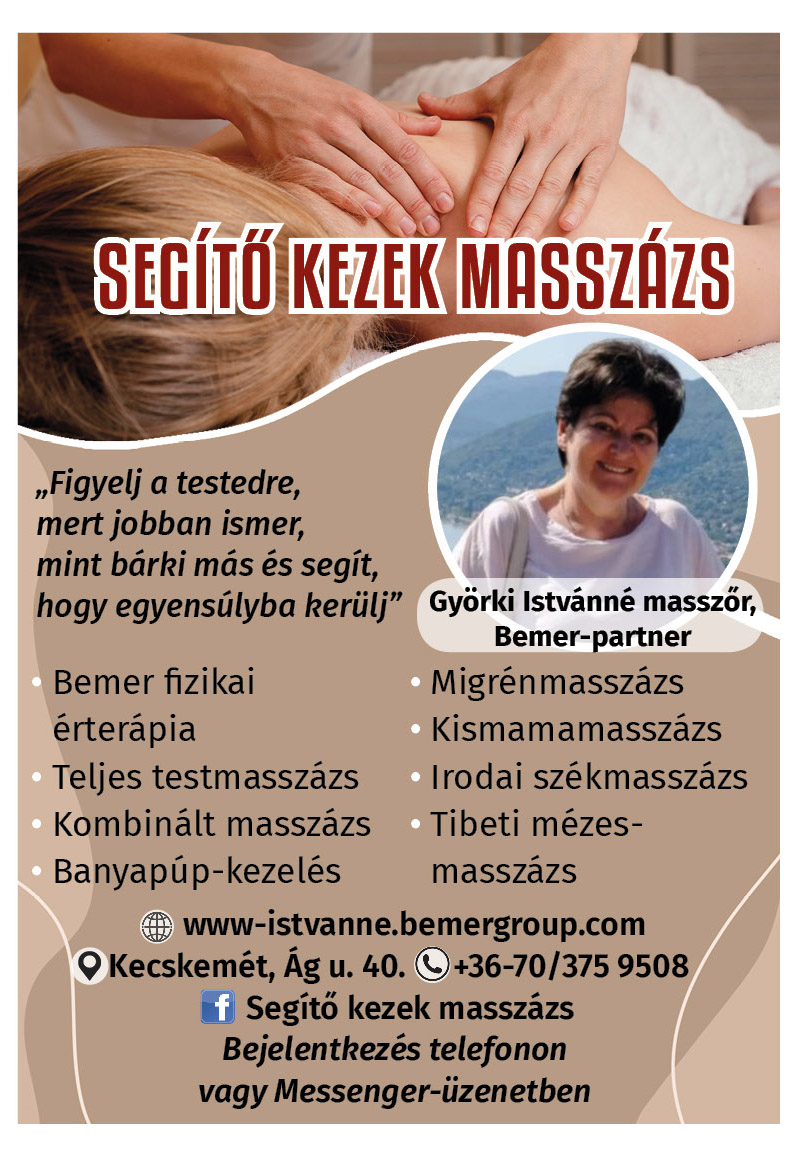 SEGÍTŐ KEZEK-masszázs