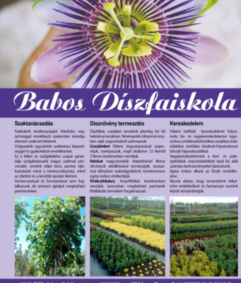 BABOS DÍSZFAISKOLA-FÜLÖPHÁZA