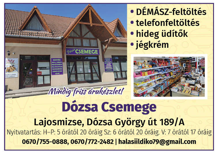 DÓZSA CSEMEGE- Lajosmizse