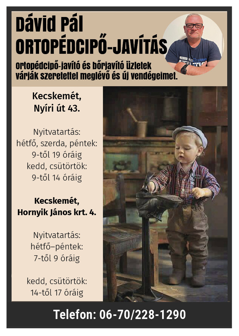 DÁVID PÁL ORTOPÉDCIPŐ-JAVÍTÓ