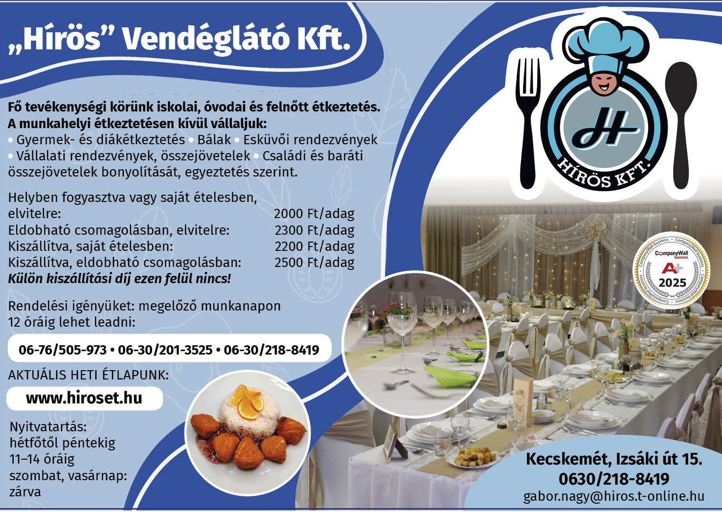 HÍRÖS VENDÉGLÁTÓ Kft.