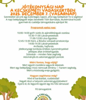 JÓTÉKONYSÁGI NAP A KECSKEMÉTI VADASKERTBEN