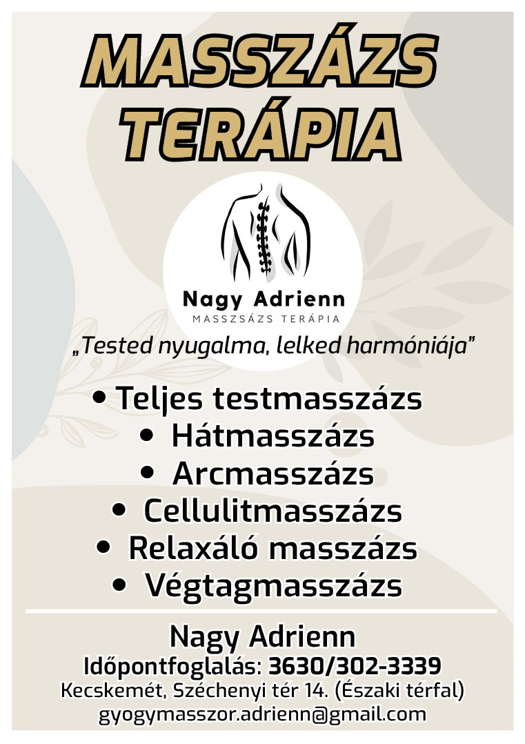 Nagy Adrienn – Masszázs Terápia
