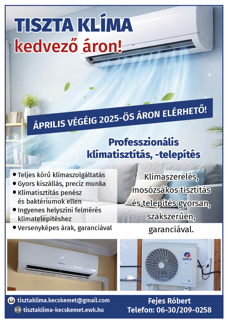 TISZTA KLÍMA- Kecskemét