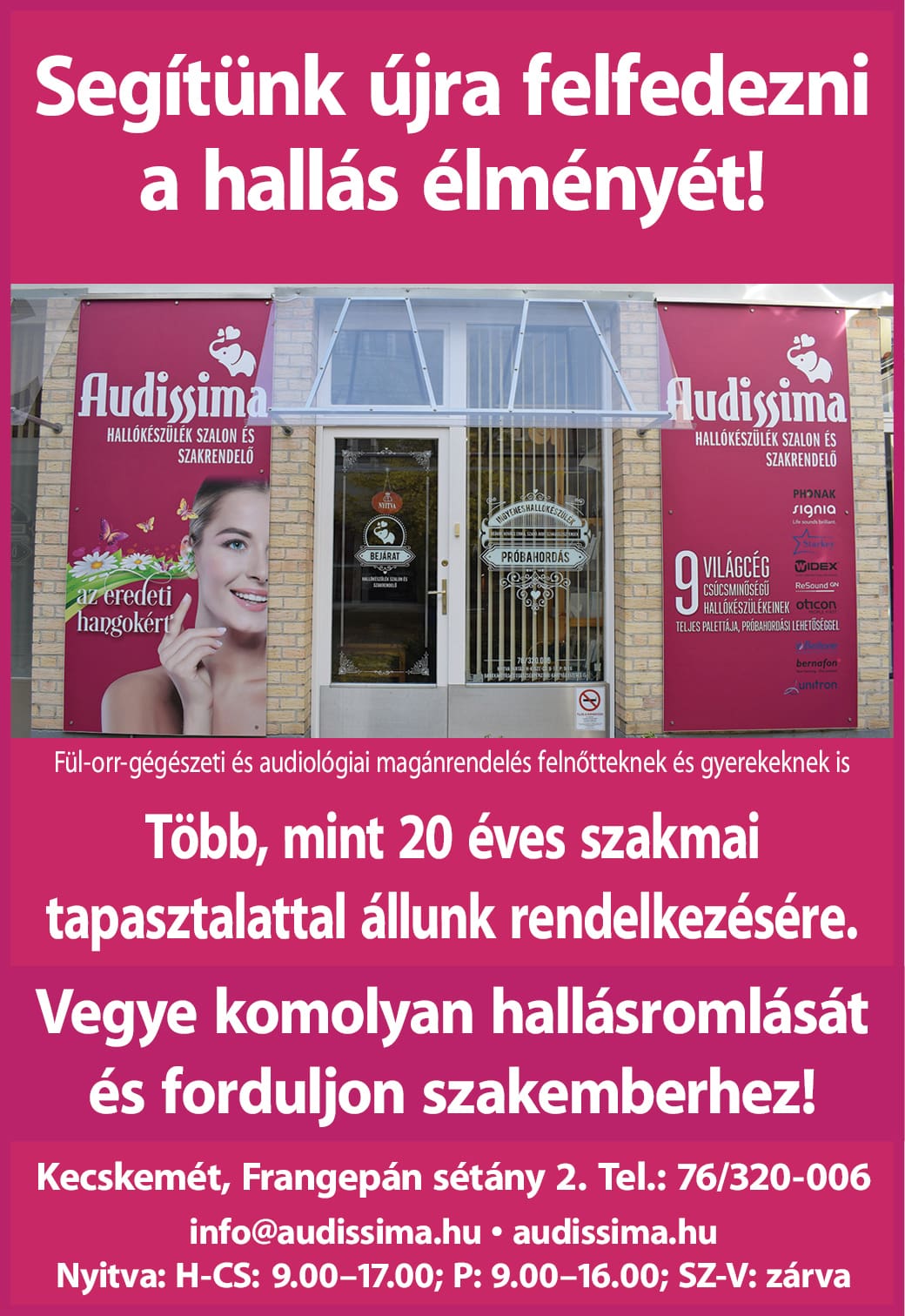 Audissima Hallókészülék Szalon és Szakrendelő- Kecskemét