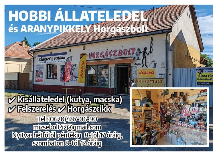 HOBBI ÁLLATELEDEL és Aranypikkely Horgászbolt