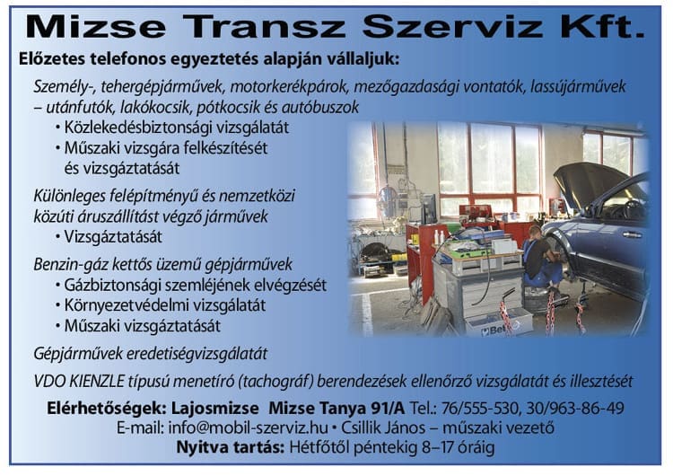MIZSE TRANSZ Szervíz Kft.