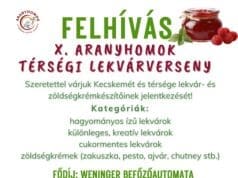 Felhívás a X. Aranyhomok térségi lekvárversenyre